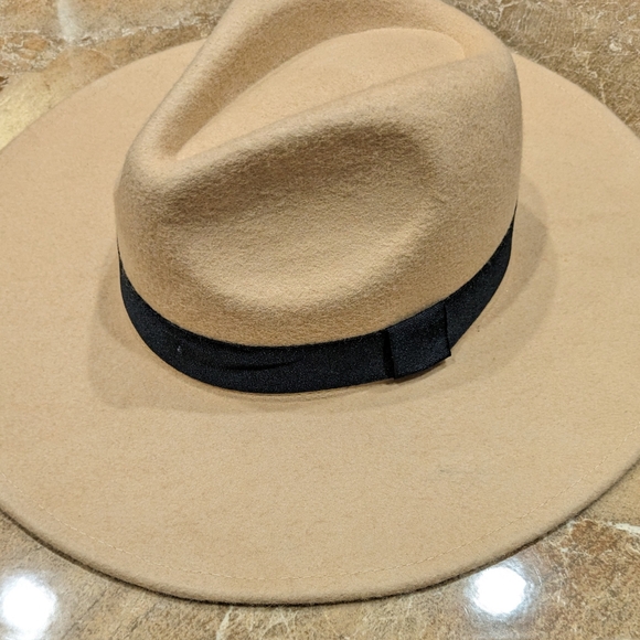 "So Many Words" LULUS Tan Fedora Structured Wide Brim Bohemian Hat (NWT) - Picture 3 of 16